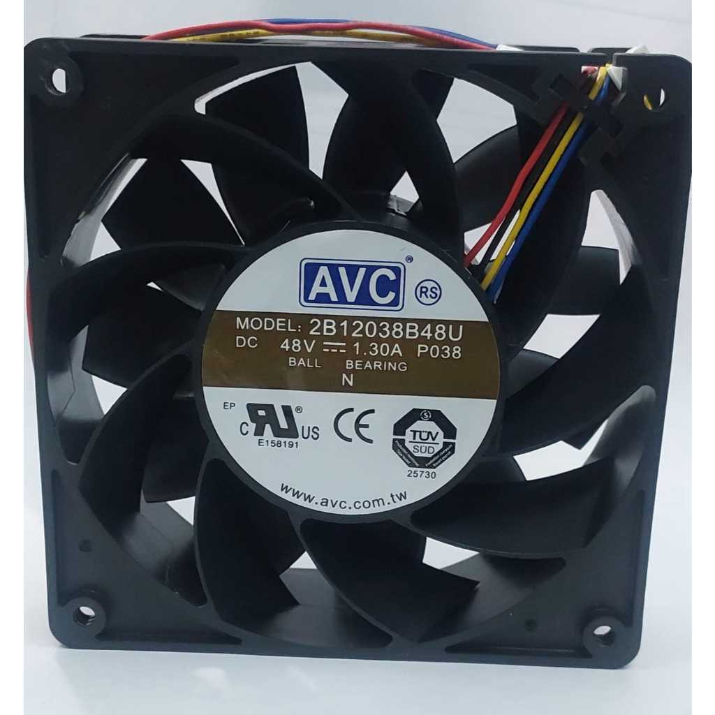 Ventoinha Fan Avc 120x38mm 48v 1,30a Modelo 2b12038b48u Pwm Preto 5000RPM 62,4watts