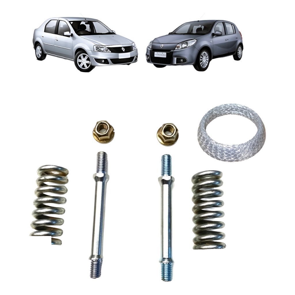 Kit Anel De Vedação Escapamento Sandero Logan 1.0 16v e 1.6 8v Todos