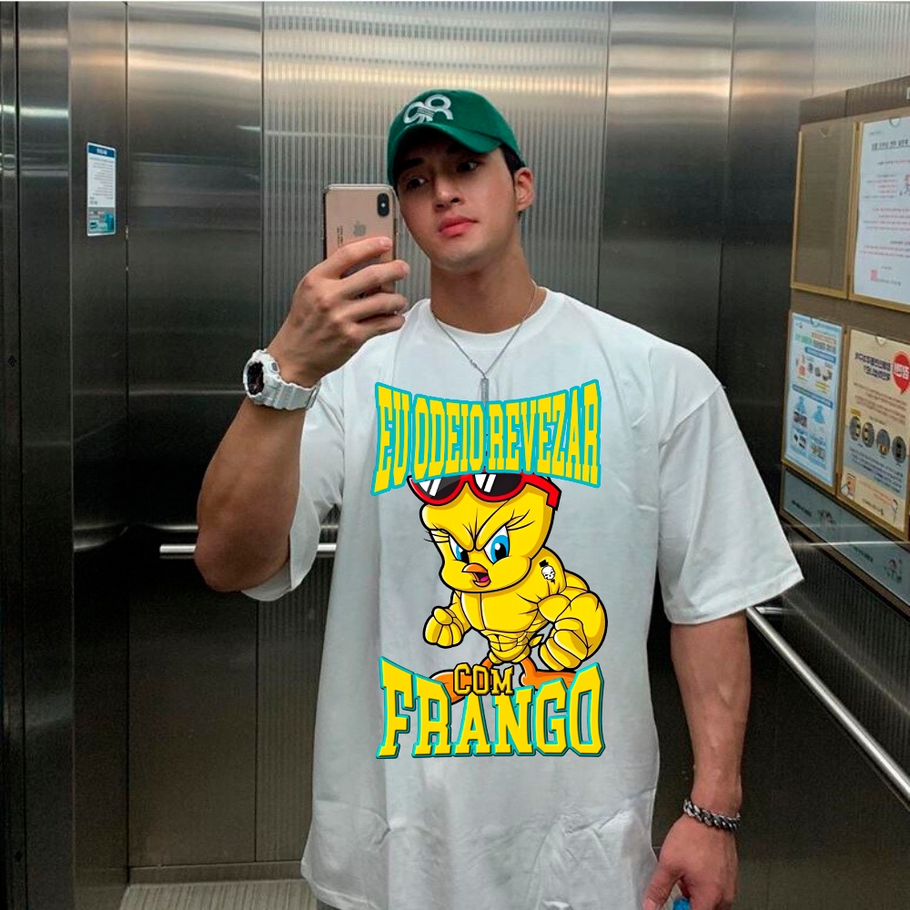 Camiseta Oversized Premium Piu Piu Maromba Frase Engraçada Blusão 100% Algodão Academia Legday