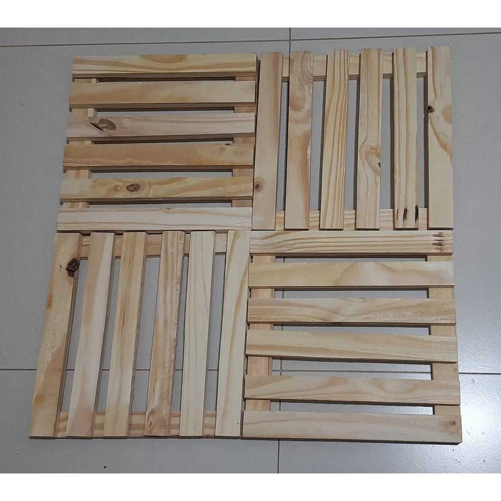 Kit 12 Deck de Madeira Modular 30x30