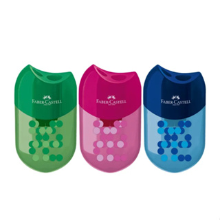 Apontador com Depósito 2 furos colorido 1 unidade Two Tone Faber Castell em Oferta na Shopee