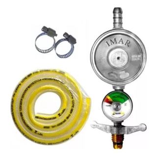 Medidor Regulador De Gas Visor Manômetro E Mangueira 1,20mts em Oferta na Shopee