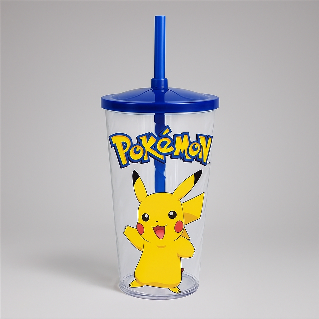 5 à 20 Copos Cristal Twister 500ml, Festas E Eventos, Transparentes Com Tampa E Canudo Colorido