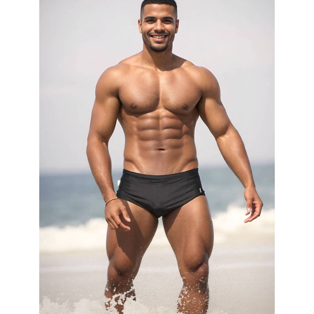 Sunga Boxer Bienpati - Ultra Black Preta com Bojo Removível Praia Verão - Branca - Moda praia - Lisa