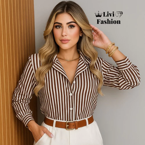 Camisa Listrada Elegante por R$ 49,90! ✨