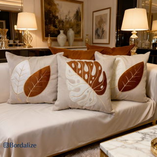 Kit de Capa de Almofada Linho Bordada Aplicada Decorativa - Escolha Sua Combinação em Oferta na Shopee