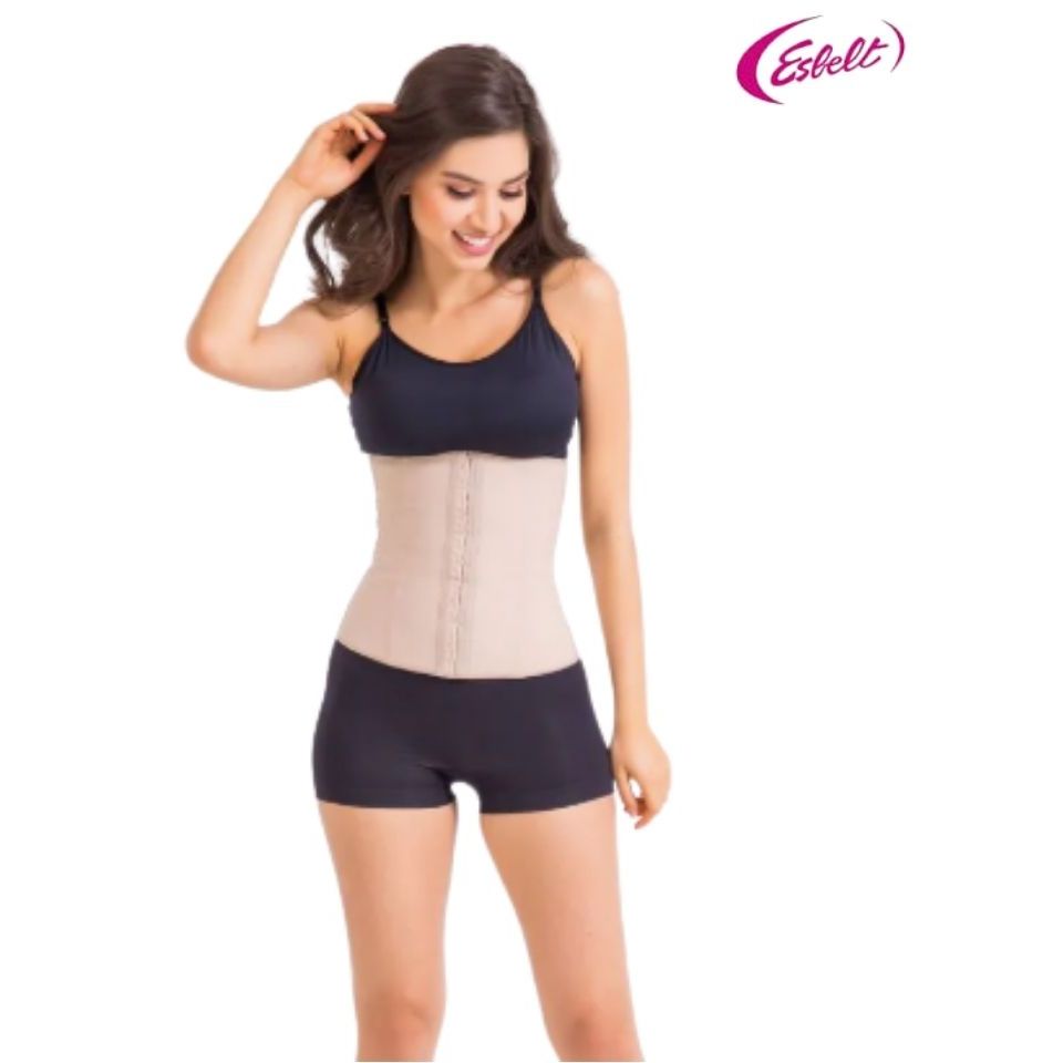 Cinta Modeladora Redutor Abdominal Feminina Emborrachada 404 Esbelt Corselete Emagrecedora