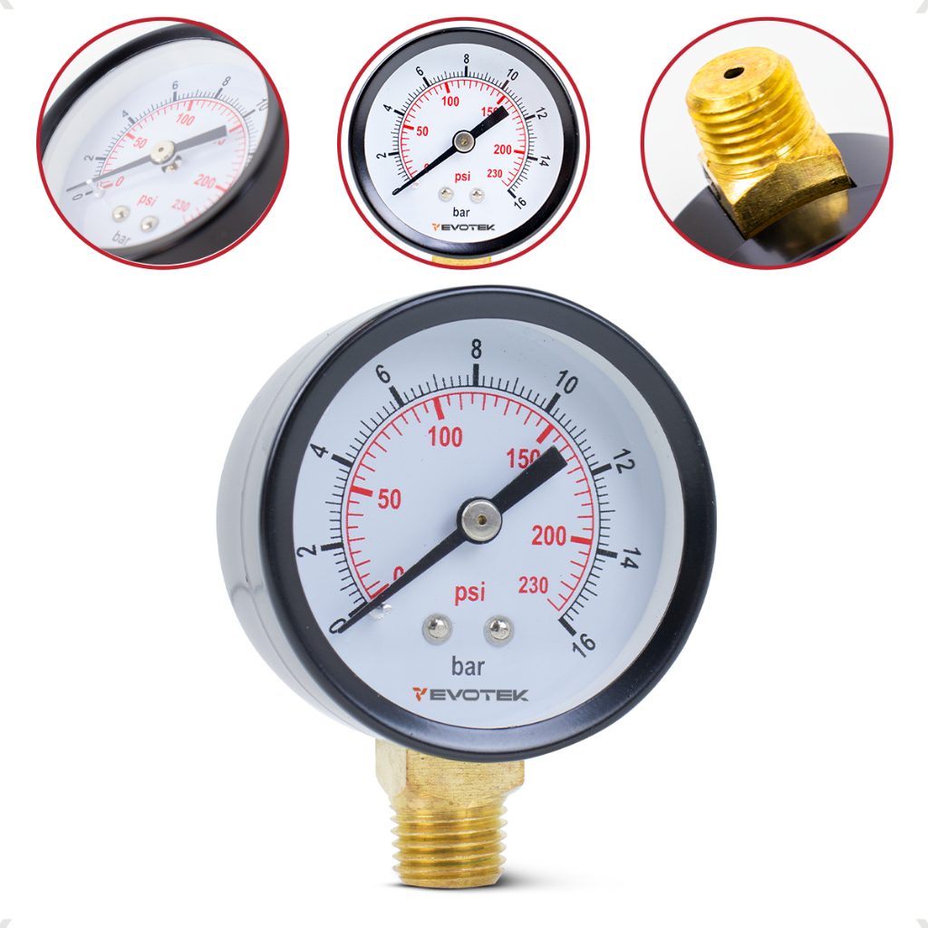 Manômetro Vertical Medidor de Pressão 200psi Para Compressor