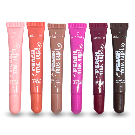 GLOSS PEPTIDIO PEACH ME UP MIA MAKE 6 CORES em Oferta na Shopee
