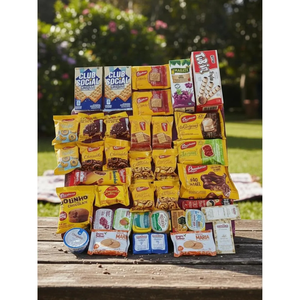 kit cesta café da manhã com 40 itens em Oferta na Shopee