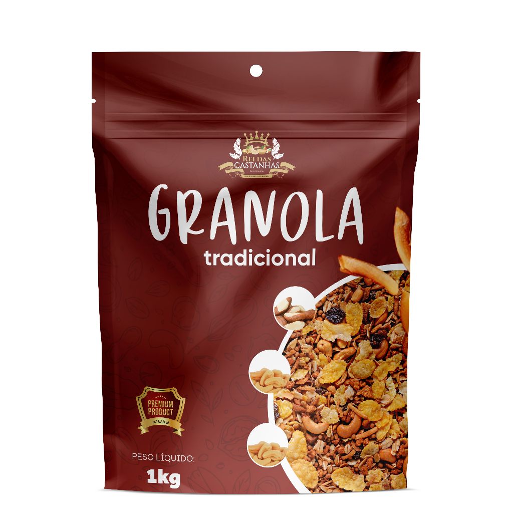 Granola Exclusiva Rei das Castanhas 1KG [RECEITA EXCLUSIVA + 10 INGREDIENTES.