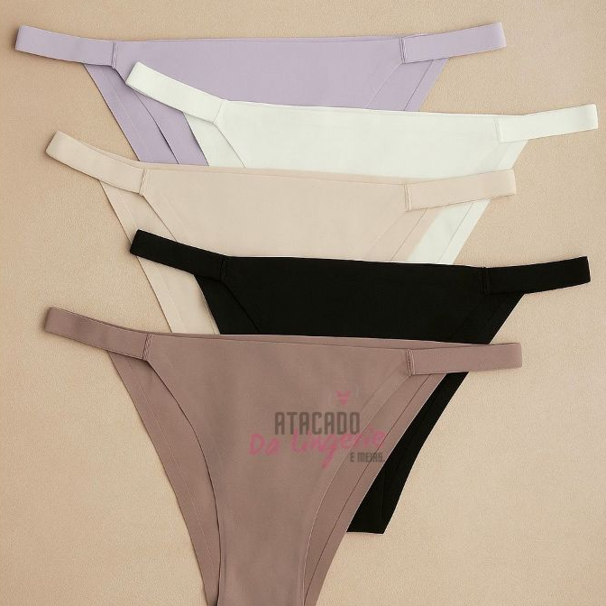 Kit 6 Calcinha Sem Costura Corte a Laser Tanga Americana Moda Lingerie Conforto em Oferta na Shopee