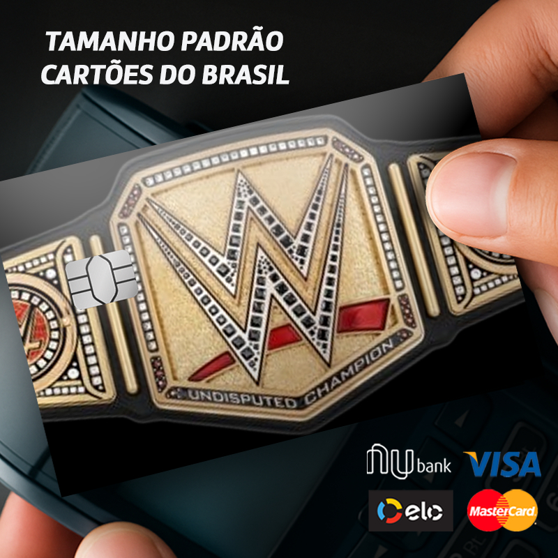 Películas Adesivas WWE para Cartão, Nubank, Wrestling, John Cena, Luta – Skin Card Personalizada