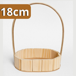 Kit 10 Cestas de Madeira Fraldeira Oval 18cm Para Presente Dias Das Mães Páscoa Namorados…