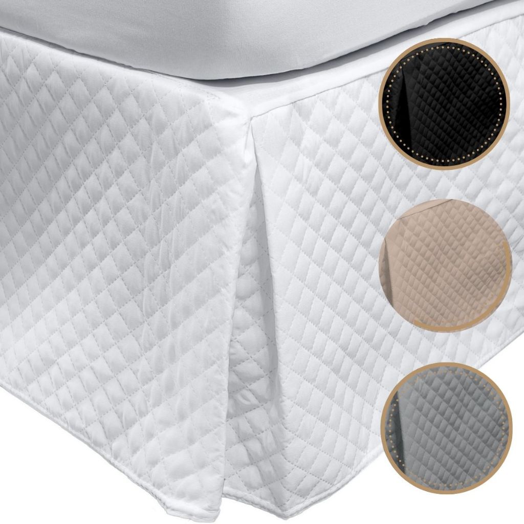 Saia Cama Box Casal Queen Solteiro King Size Tecido Matelado Decoração Quarto Varias Cores