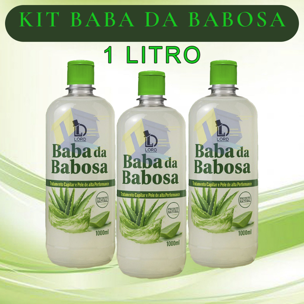 Baba Da Babosa Aloe e Vera Cabelos & Pele Kit 1 Litro De Produto em Oferta na Shopee