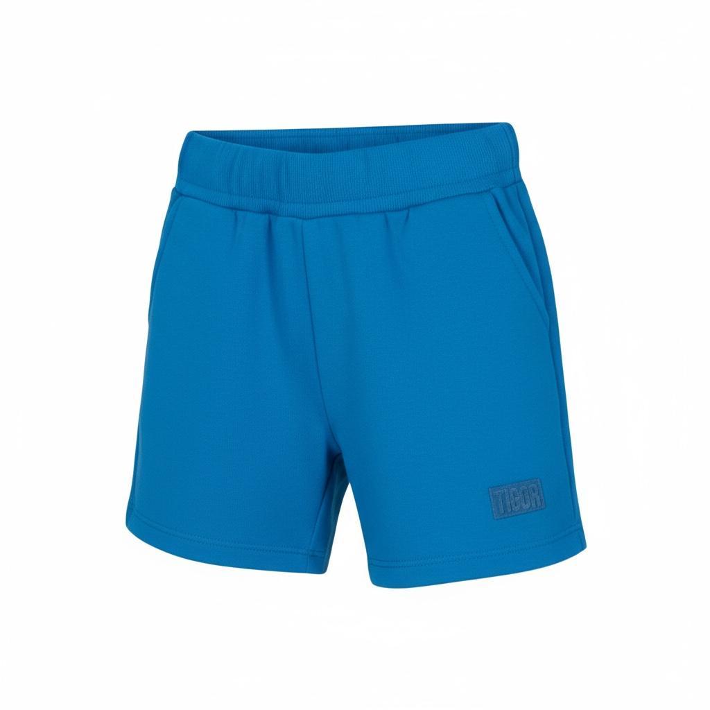 Bermuda Moletom azul Infantil Masculina Tigor