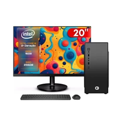 Computador Completo 2Eletro Fast Intel Core i5, 16GB, SSD 256GB, Bivolt, Monitor 20" LED CD2E-0113FA
