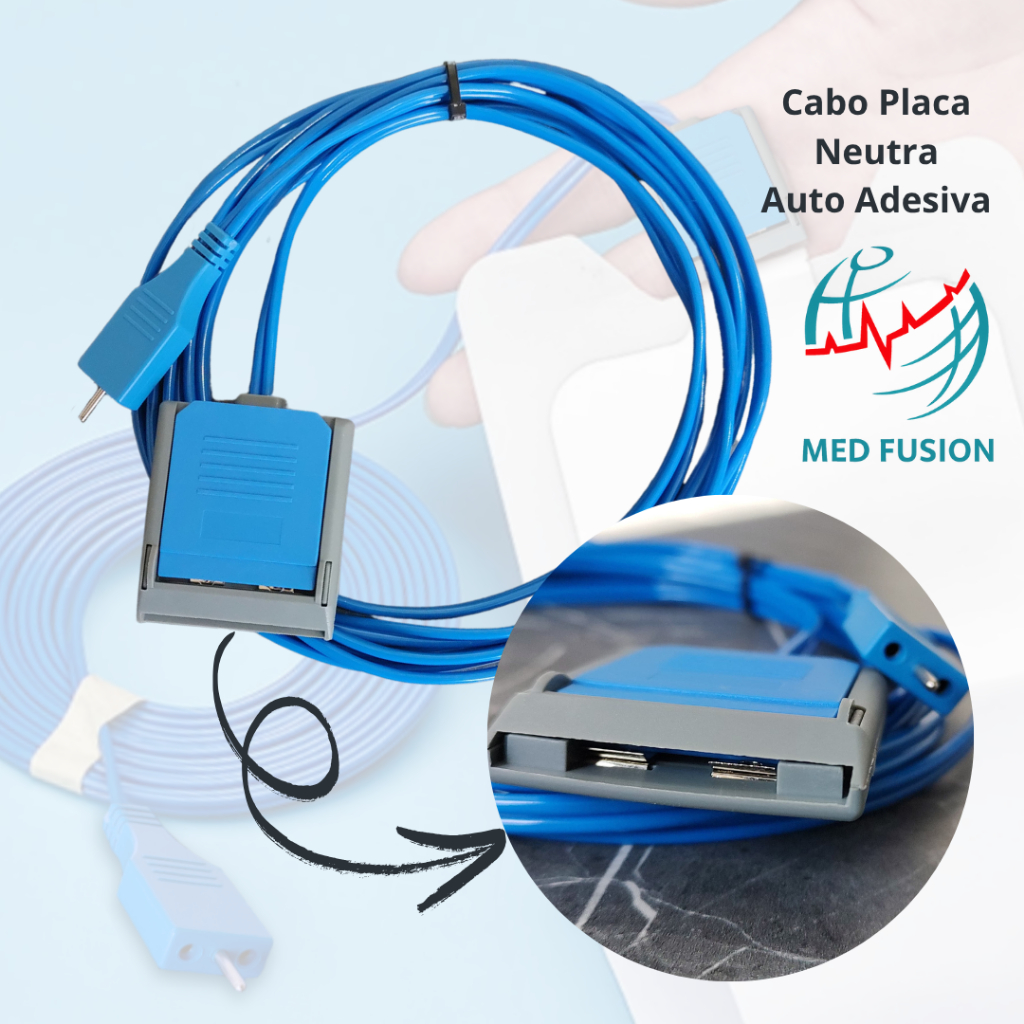 Cabo Placa Neutra Bisturi Eletrônico Emai Valleylab Wem