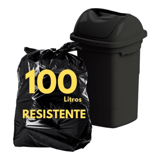 Saco de Lixo 100litros Pacote com 100 ou 50Unidades em Oferta na Shopee