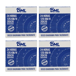Kit 4 Caixas Disco Tacógrafo Diário 125km Resistente 24 Horas DML em Oferta na Shopee