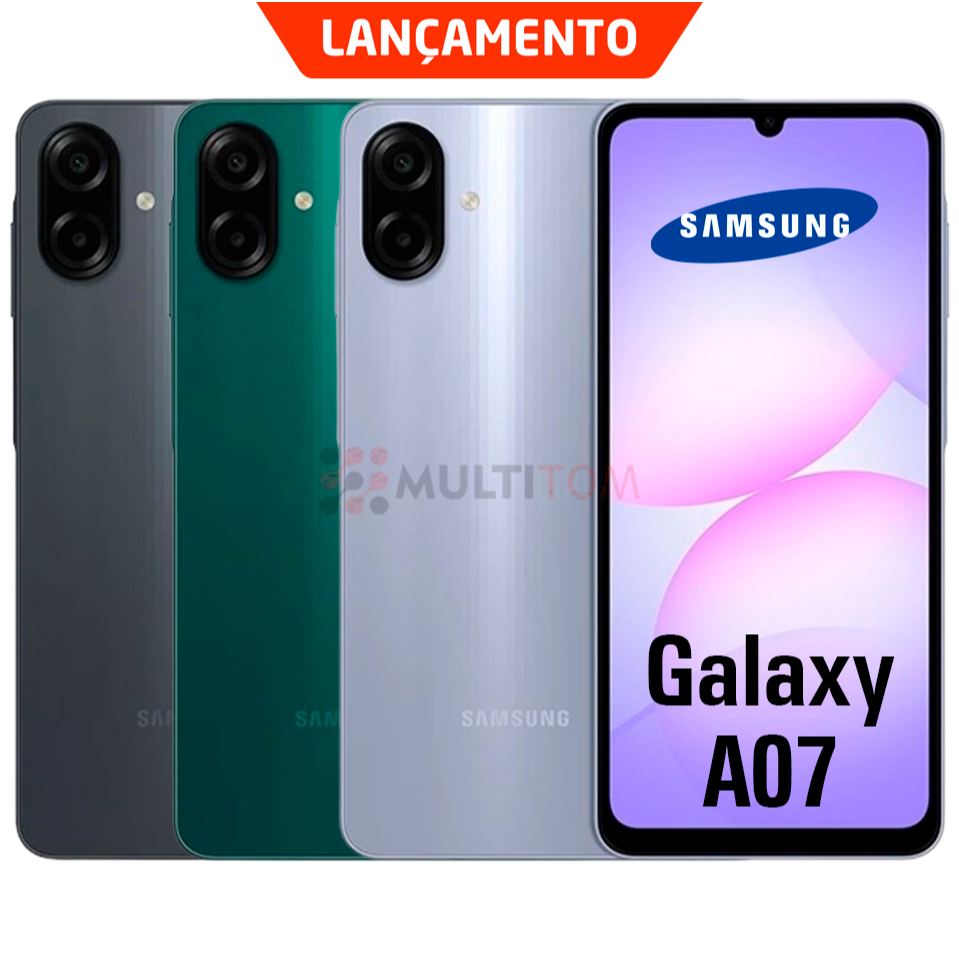 Celular Samsung Galaxy A07 Dual SIM Tela 6.7" Câmera 50MP + Frontal 8MP 128GB 64GB 4GB Ram