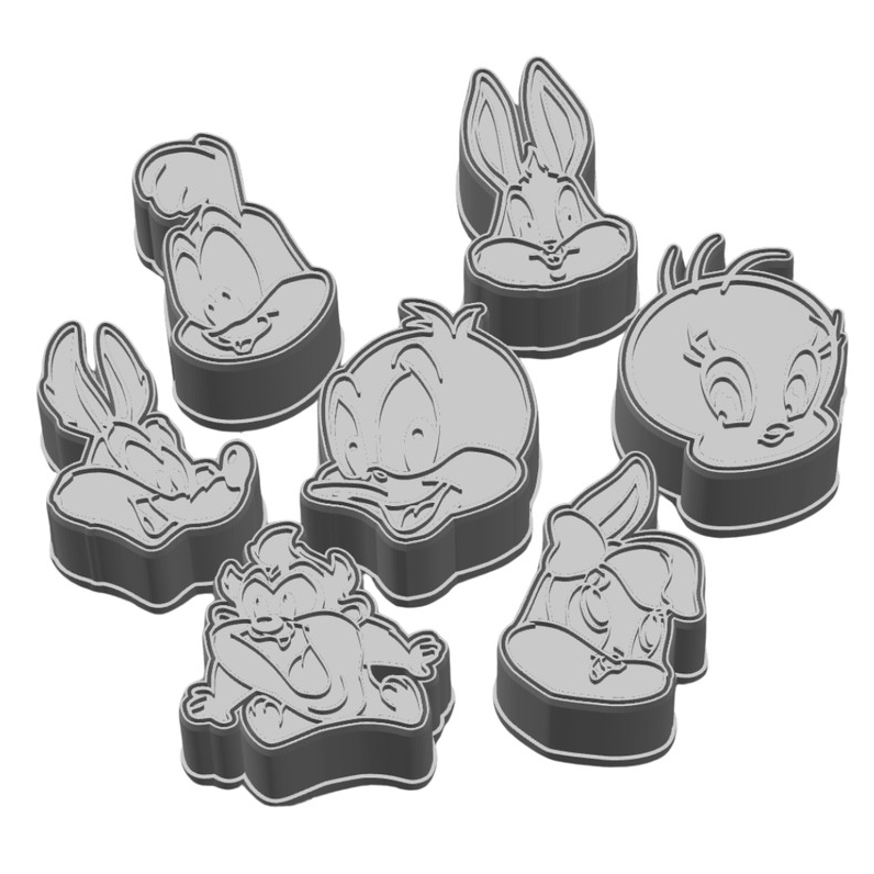 Kit 7 Ejetores Marcadores Brigadeiro e Doces - Baby Looney Tunes em Oferta na Shopee