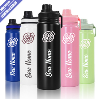 Garrafa Térmica Inox 800ml Antivazamento Personalizada em Oferta na Shopee