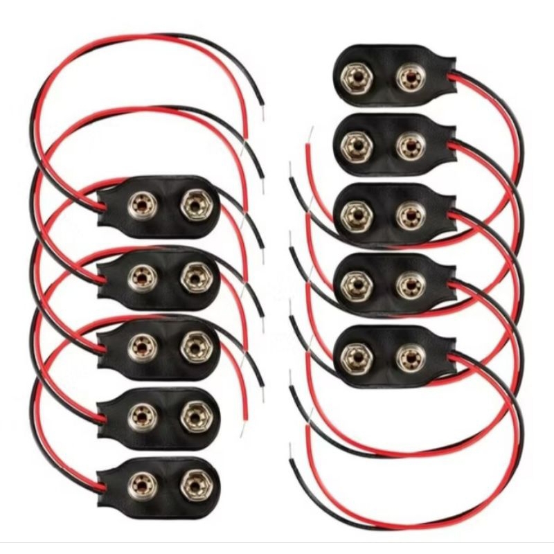 Kit 10 Peças - Clip Para Bateria 9v Tipo I em Oferta na Shopee