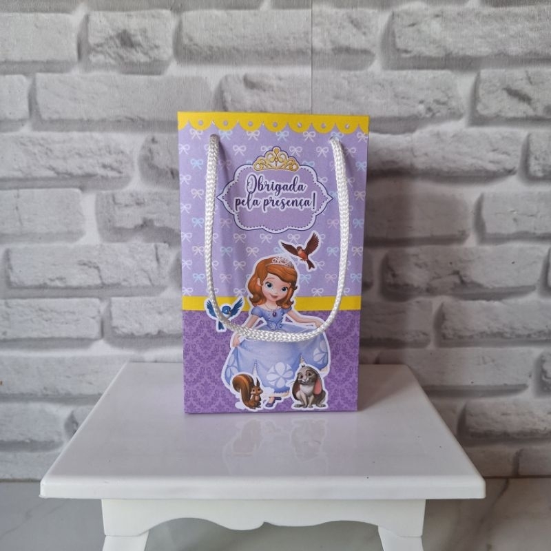 Sacolinha Surpresa Personalizada Princesinha Sofia Princesa Lembrancinhas | Festa infantil | Aniversário Pegue e Monte