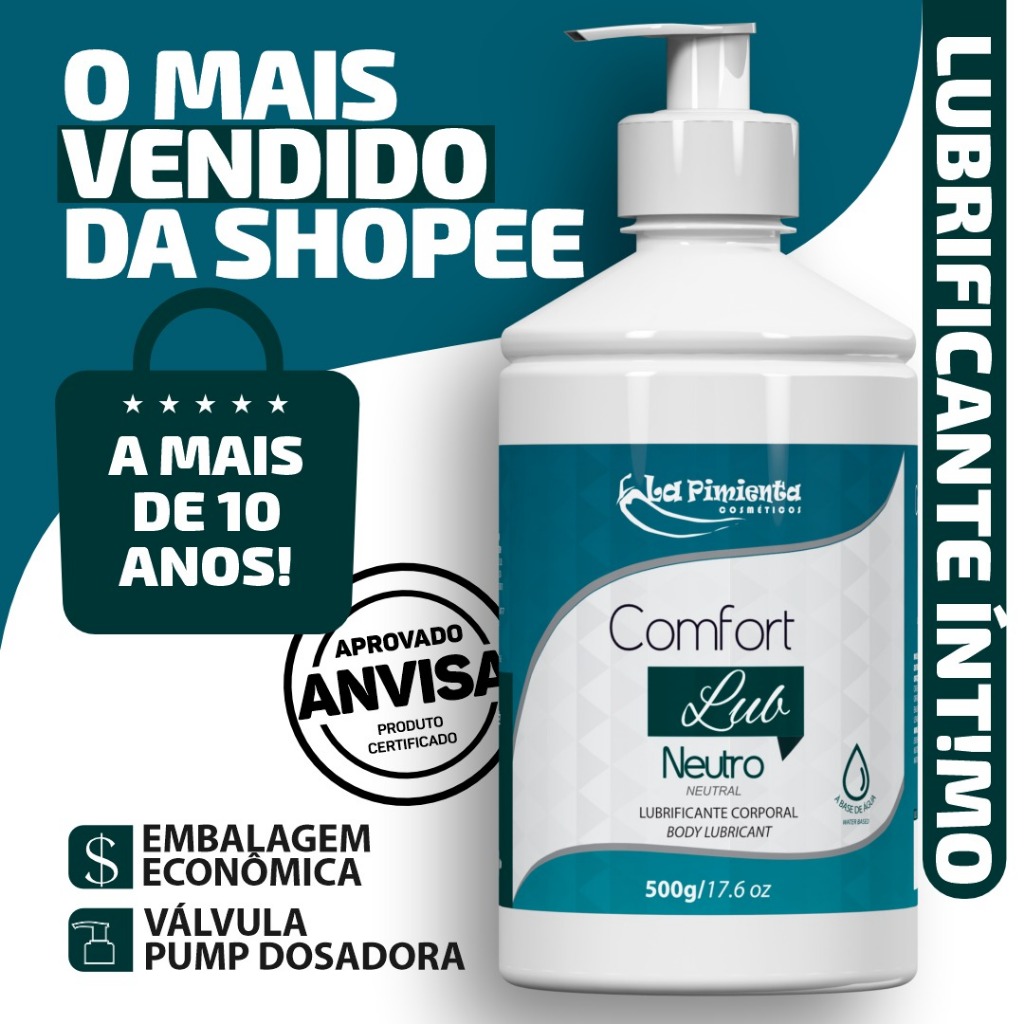 LUBRIFICANTE ÍNTIMO GRANDE COMFORT LUB 500 IDEAL PARA RELAÇÃO MAIS SUAVE, GOSTOSA E INTENSA em Oferta na Shopee