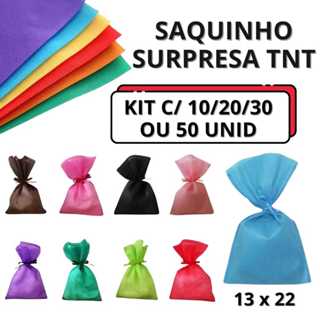 Kit Saquinhos Sacolinhas TNT Com 10/20/30 Ou 50 Unid Para Lembrancinhas/Presente 13x22cm em Oferta na Shopee