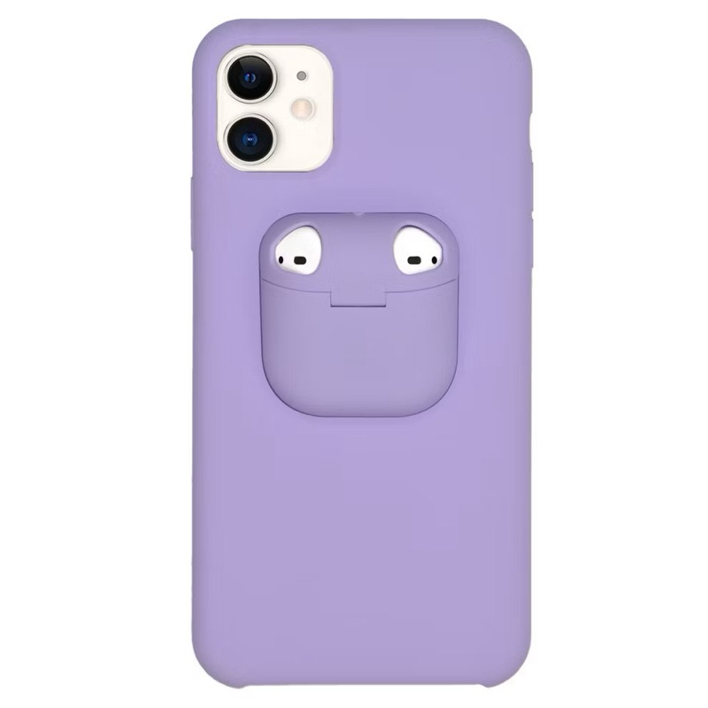 kit 2 Capinha para iPhone XS MAX Silicone 2 em 1 para AirPods CAPA CASE PREMIUM 