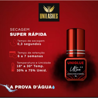 Adesivo Cola Uni Glue Ultra 0.3 3ml para alongamento de Cilios Ultra Rapida em Oferta na Shopee