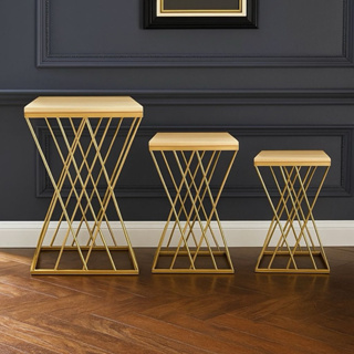 Kit Mesa Treliça 3 Peças Para Festas Ferro Dourada Festa Casamento Eventos em Oferta na Shopee