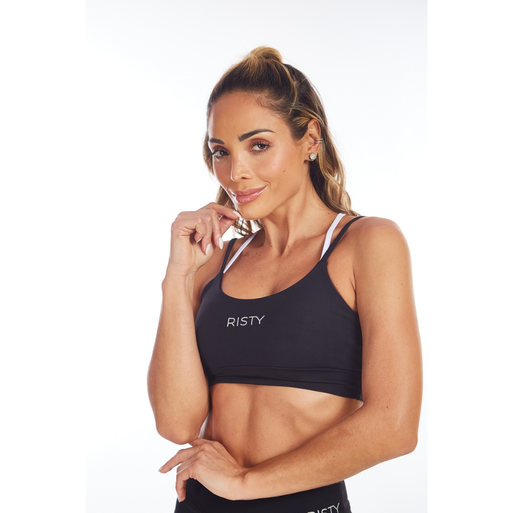 Top Feminino Fitness Academia Poliamida Zero Transparência Bojo Removível Duo Color em Oferta na Shopee