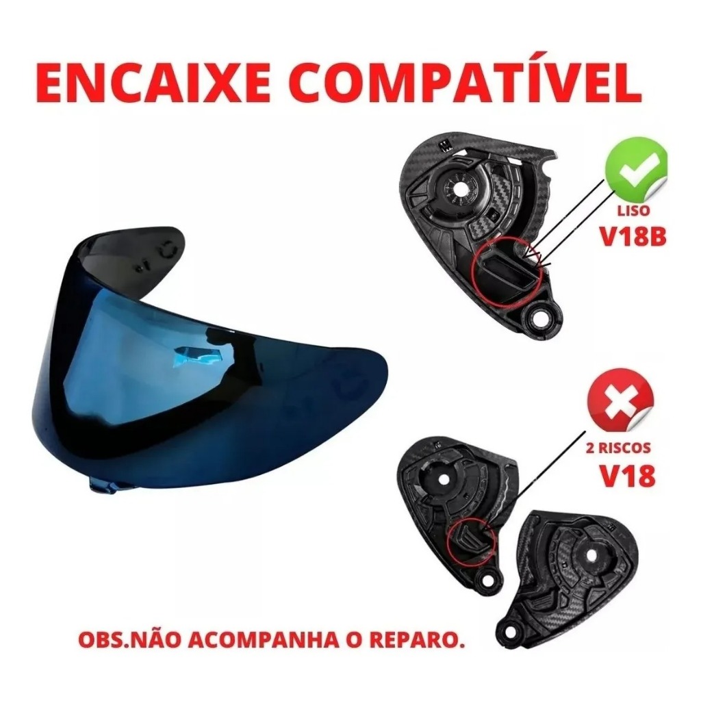 Viseira Camaleão Colorida Capacete Axxis asx Eagle draken city V18B — imagem 2 de 2