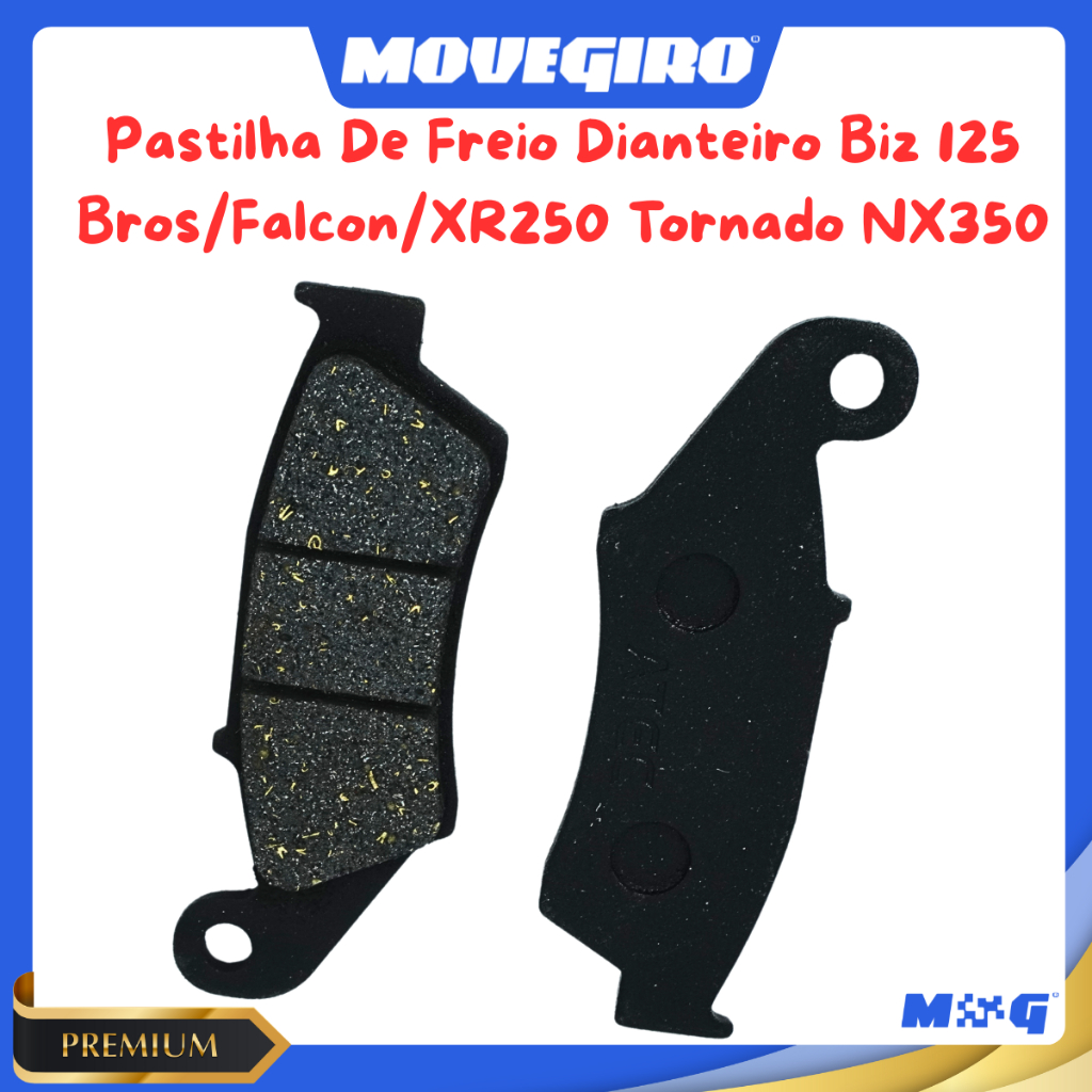 Pastilha De Freio Dianteiro Biz 125 Bros/Falcon/XR250 Tornado NX350 Atec Modelo Original Honda