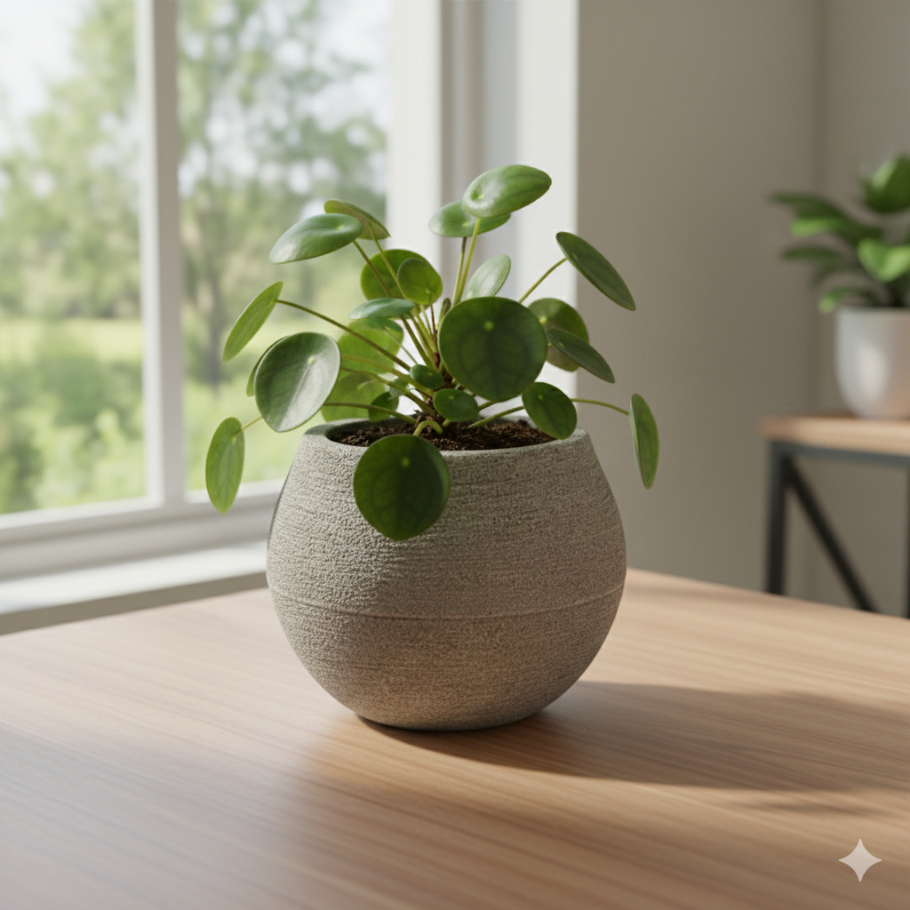 Vaso de plantas esfera decorativo reciclável em polietileno Moderno