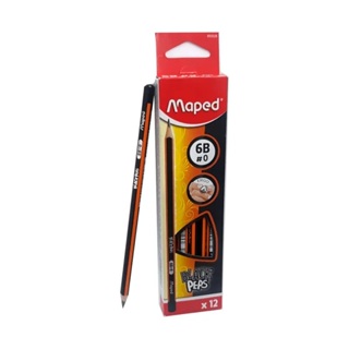 Lápis Preto Técnico Black Peps 6B 12unid - Maped em Oferta na Shopee