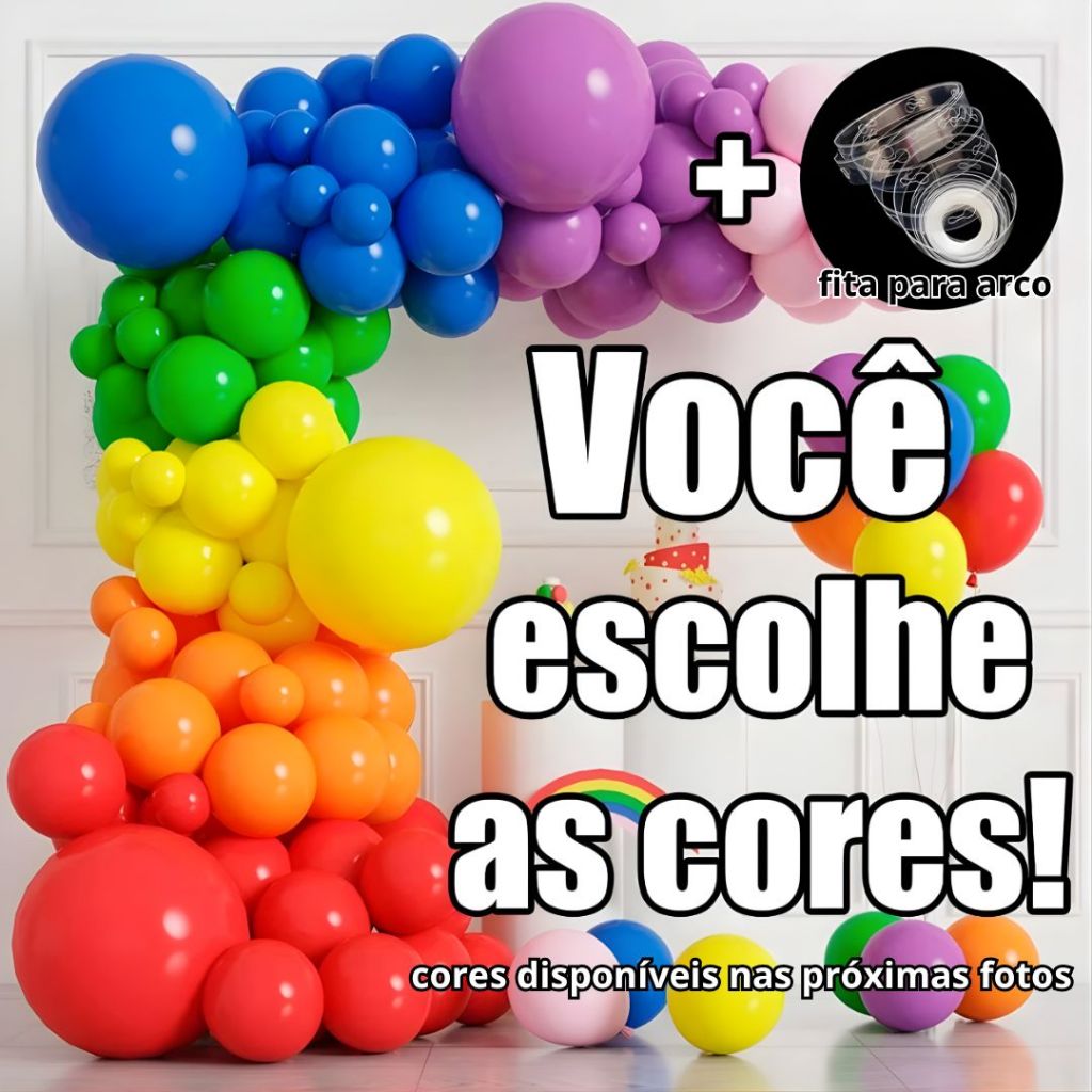 Kit Balões personalizados 100 Balões para Arco Desconstruído  Monte Em Casa - Balão Bexiga Liso