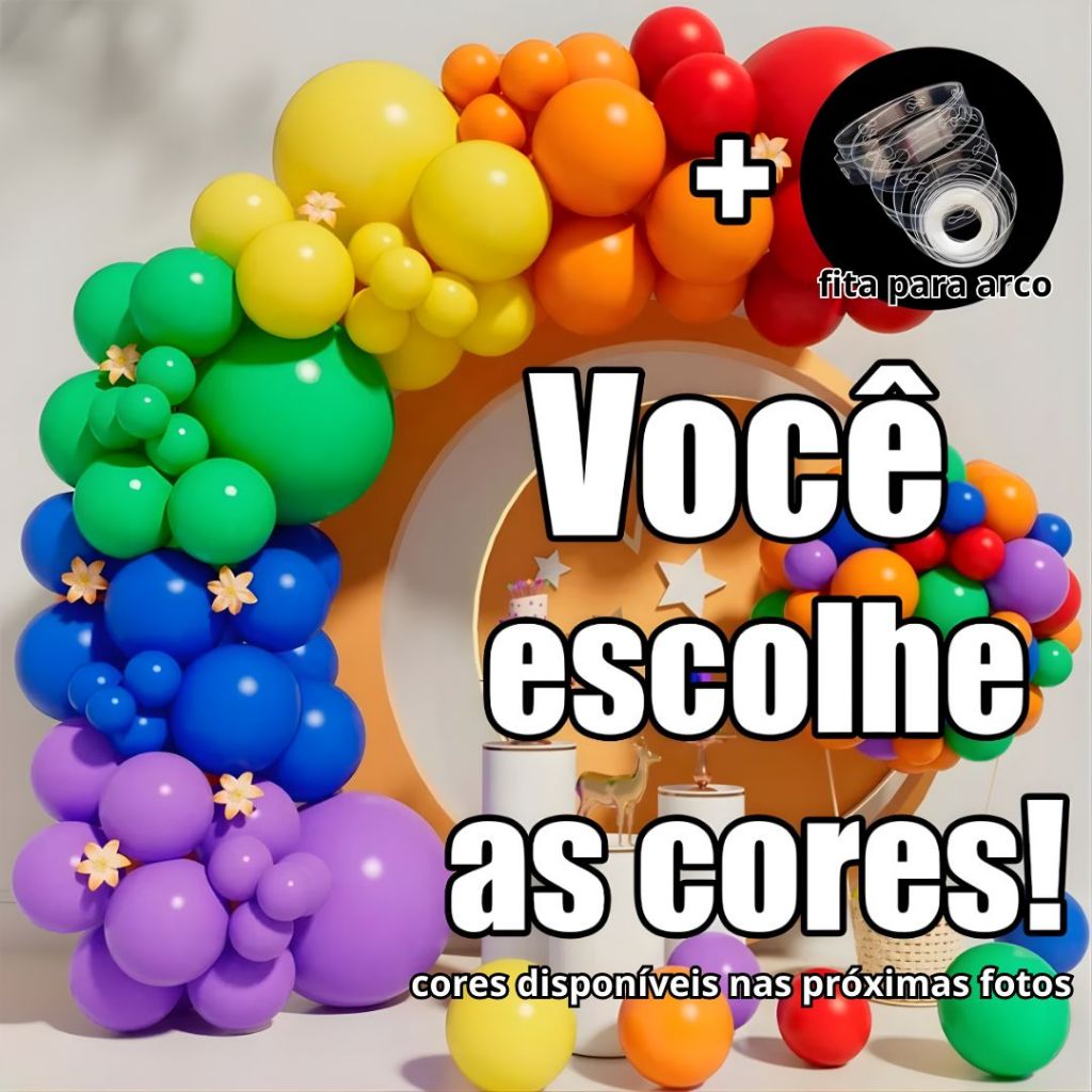 Kit de 200 Balões Coloridos para Arco Desconstruído - Decoração de Festa em Casa em Oferta na Shopee