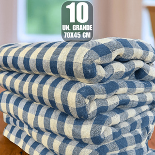 10 Panos de Chão Grosso 70x45 cm Xadrez Duplo e Resistente em Oferta na Shopee