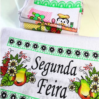 Kit 10 Pano de Prato Grande 45x70cm com Bainha Estampado Promoção Cozinha e Revenda Várias Estampas em Oferta na Shopee