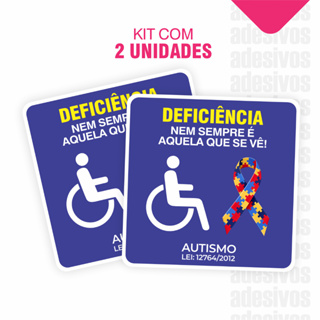 2 Adesivos Autista Autismo Laço Coração PCD Inclusão Diversidade em Oferta na Shopee