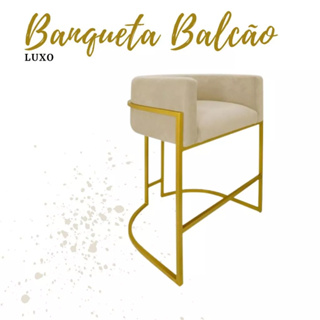 Banqueta Poltrona Para Balcão Luxo Cadeira Banco Area Gormet Decorativa Mesa Escolha Sua Cor em Oferta na Shopee