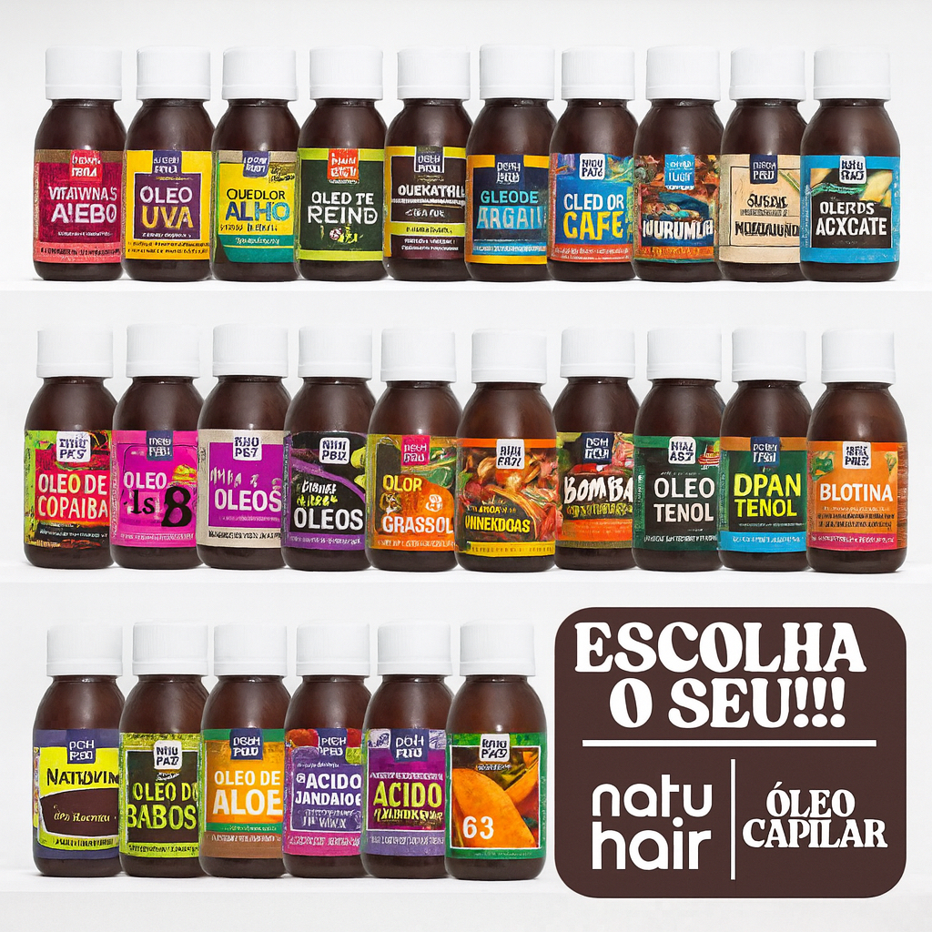 Óleo Capilar Natuhair 60ml Brilho Hidratação Crescimento Nutrição Fortalecimento