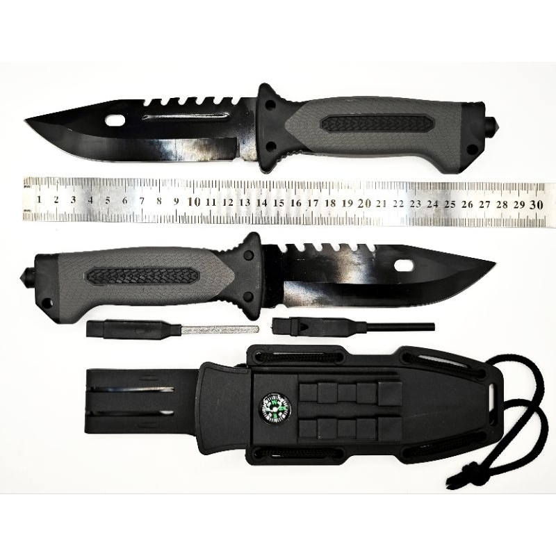 Faca Pesca especial com bússola apito perdeneira amolador GK01-A B C KNIFE MATRIX