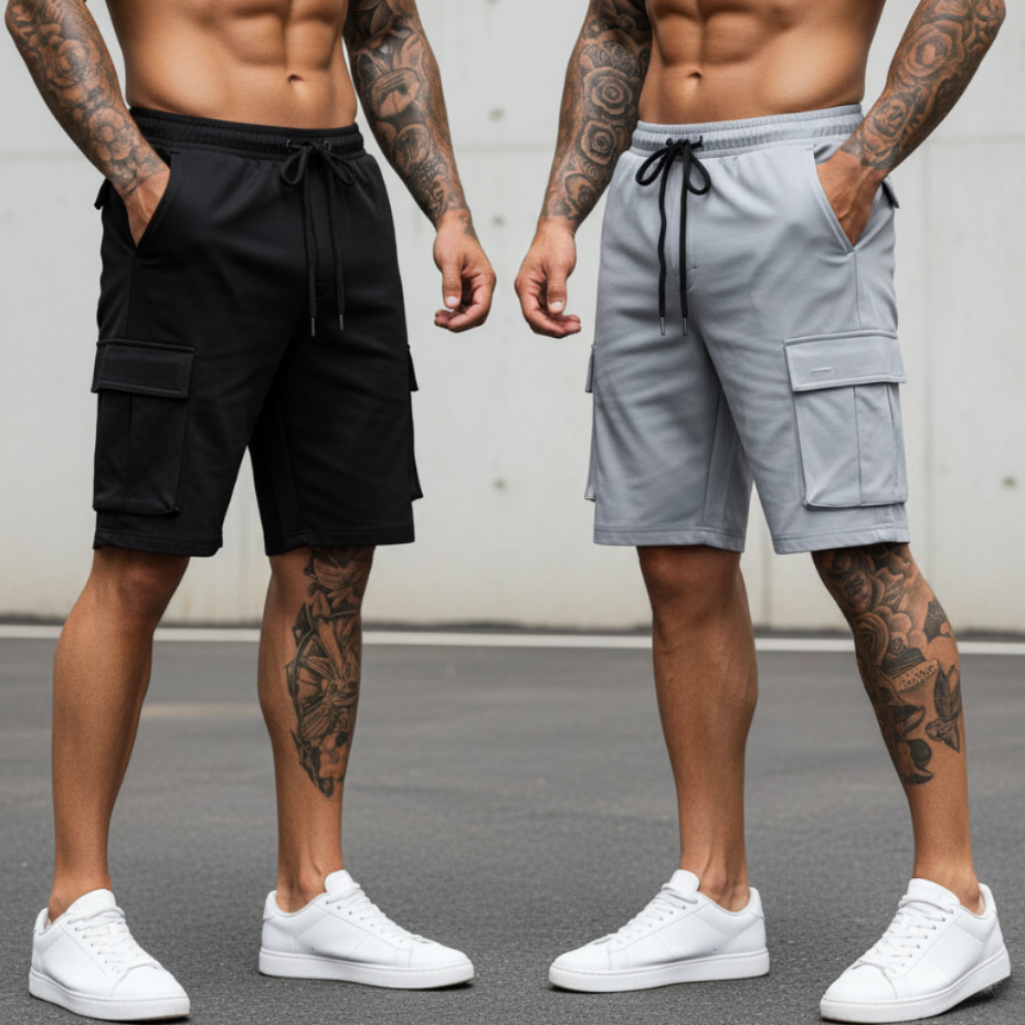 KIT 2 Bermuda Cargo Masculina Plus size P ao G3 com 5 Bolsos Confortável e Estilosa