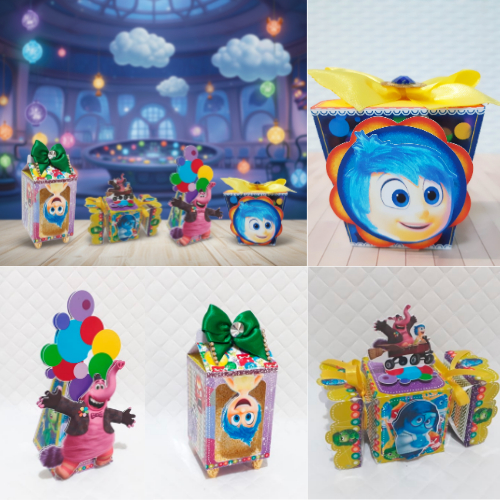 KIT MONTADO - kit personalizados DIVERTIDAMENTE, lembrancinhas caixinhas mimos de aniversário festa infantil